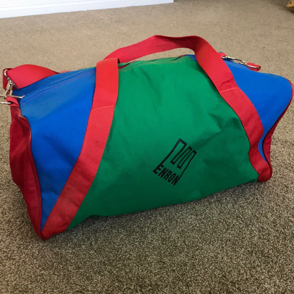 Vtg Enron Duffle Bag Like New